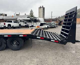 Thumbnail Photo of 2026 Southland Trailer 8x20 +5ft Dovetail Flip Over Ramps Deckover Trailer 15,400lb GVW Flat Deck