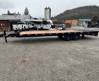 Thumbnail Photo of 2026 Southland Trailer 8x20 +5ft Dovetail Flip Over Ramps Deckover Trailer 15,400lb GVW Flat Deck