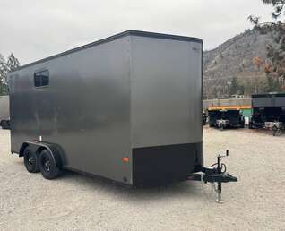 Thumbnail Photo of 2026 Royal 7.5X16 Cargo / Enclosed Trailer Camping Package w/ Window & Power Port RAMP DOOR EXTRA HEIGHT Charcoal Grey 7700lb GVW
