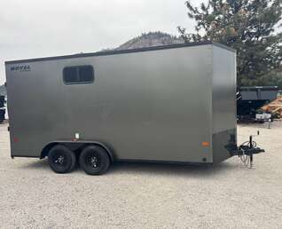 Thumbnail Photo of 2026 Royal 7.5X16 Cargo / Enclosed Trailer Camping Package w/ Window & Power Port RAMP DOOR EXTRA HEIGHT Charcoal Grey 7700lb GVW