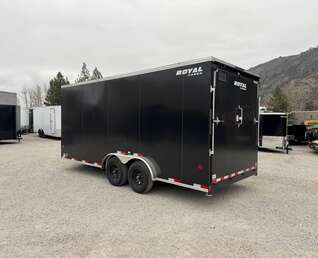 Thumbnail Photo of 2026 Royal 7.5x18 Cargo Enclosed Trailer Heavy Duty 11400lb GVW w/ Ramp Door Black