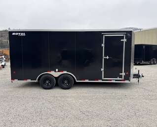 Thumbnail Photo of 2026 Royal 7.5x18 Cargo Enclosed Trailer Heavy Duty 11400lb GVW w/ Ramp Door Black