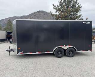 Thumbnail Photo of 2026 Royal 7.5x18 Cargo Enclosed Trailer Heavy Duty 11400lb GVW w/ Ramp Door Black