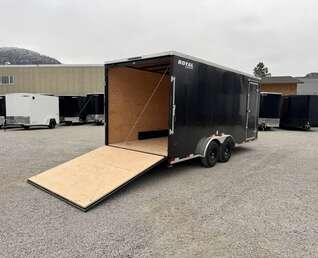 Thumbnail Photo of 2026 Royal 7.5x18 Cargo Enclosed Trailer Heavy Duty 11400lb GVW w/ Ramp Door Black
