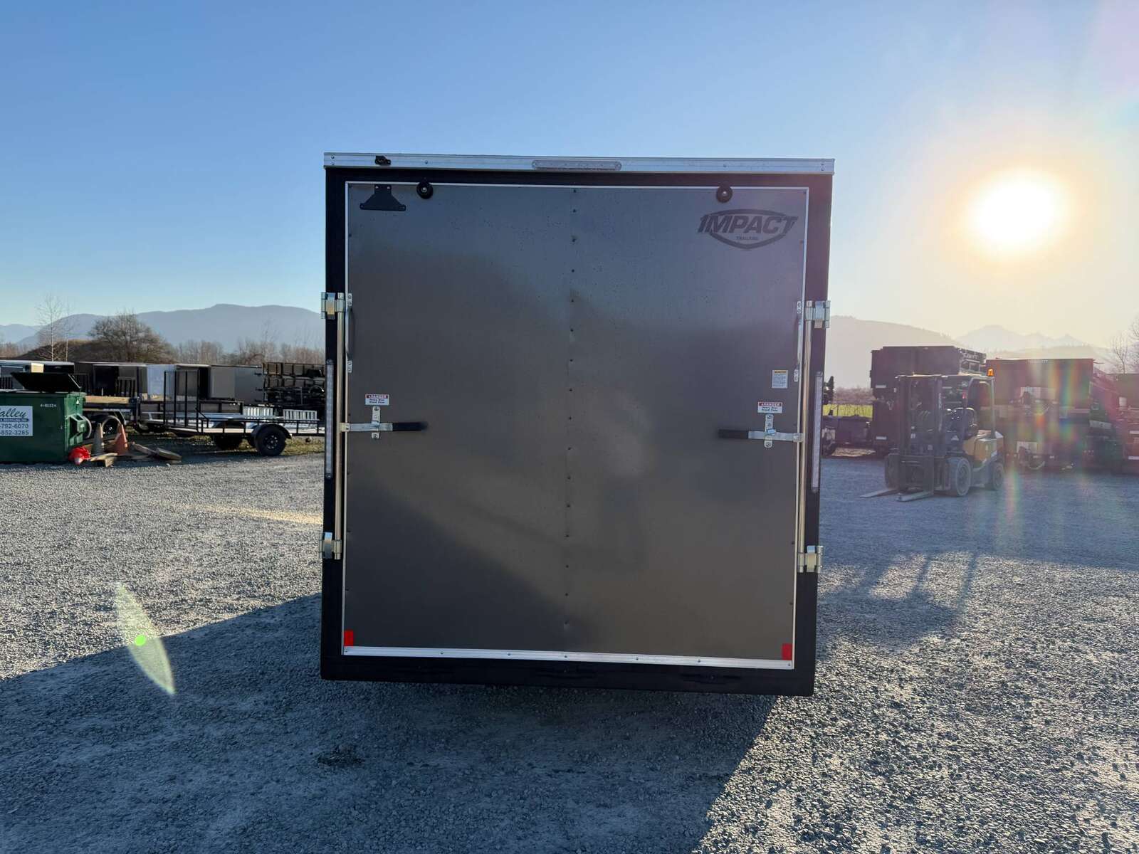 Photo of 2026 Impact Quake 7X16 V-Nose Ramp Door Cargo / Enclosed Trailer Extra Height Charcoal Grey 7000lb GVW