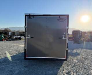 Thumbnail Photo of 2026 Impact Quake 7X16 V-Nose Ramp Door Cargo / Enclosed Trailer Extra Height Charcoal Grey 7000lb GVW