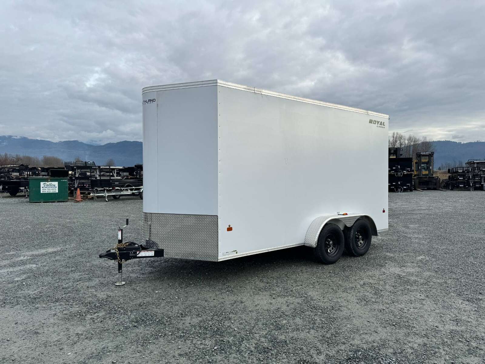 Photo of 2026 Royal Cargo 7X14 V Nose 7700LB GVW RAMP DOOR White Enclosed Cargo Trailer Extra Tall