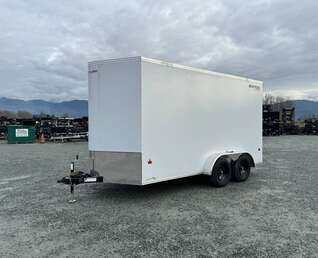 Thumbnail Photo of 2026 Royal Cargo 7X14 V Nose 7700LB GVW RAMP DOOR White Enclosed Cargo Trailer Extra Tall