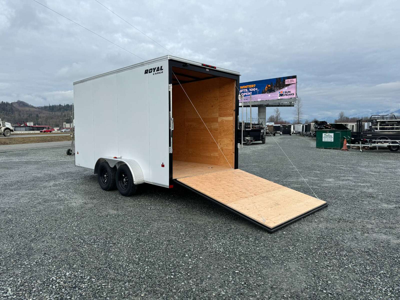 Photo of 2026 Royal Cargo 7X14 V Nose 7700LB GVW RAMP DOOR White Enclosed Cargo Trailer Extra Tall