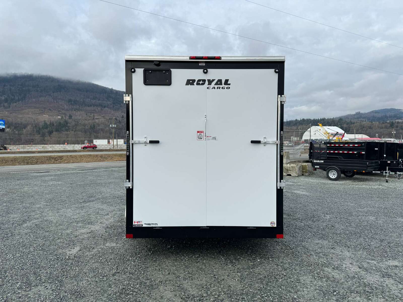 Photo of 2026 Royal Cargo 7X14 V Nose 7700LB GVW RAMP DOOR White Enclosed Cargo Trailer Extra Tall
