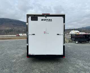 Thumbnail Photo of 2026 Royal Cargo 7X14 V Nose 7700LB GVW RAMP DOOR White Enclosed Cargo Trailer Extra Tall