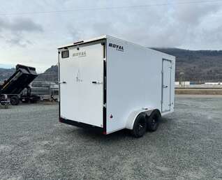Thumbnail Photo of 2026 Royal Cargo 7X14 V Nose 7700LB GVW RAMP DOOR White Enclosed Cargo Trailer Extra Tall