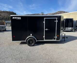 Thumbnail Photo of 2026 Royal Cargo 6x12 V Nose Cargo / Enclosed Trailer Ramp Door Black 2999lb GVW