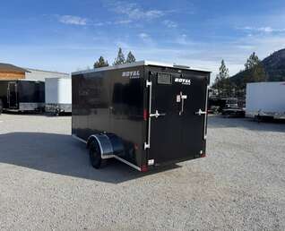 Thumbnail Photo of 2026 Royal Cargo 6x12 V Nose Cargo / Enclosed Trailer Ramp Door Black 2999lb GVW