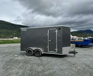 Thumbnail Photo of 2026 Royal Cargo 7X14 V Nose 7700LB GVW BARN DOORS Charcoal Grey Enclosed Trailer Extra Tall