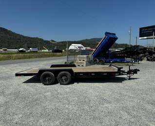 Thumbnail Photo of 2026 Southland 7X18 11,400LB GVW Equipment / Car Trailer Flat deck Slide In Ramps