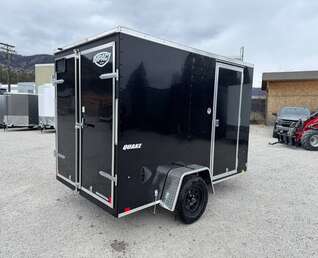 Thumbnail Photo of 2026 Impact Quake 6x10 V Nose Enclosed Cargo Trailer Barn Doors Black Extra Height 2990lb GVW