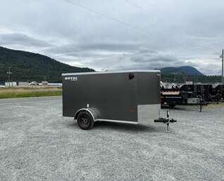 Thumbnail Photo of 2026 Royal Cargo 5x10 Cargo Enclosed Trailer V Nose Ramp Door Charcoal Grey
