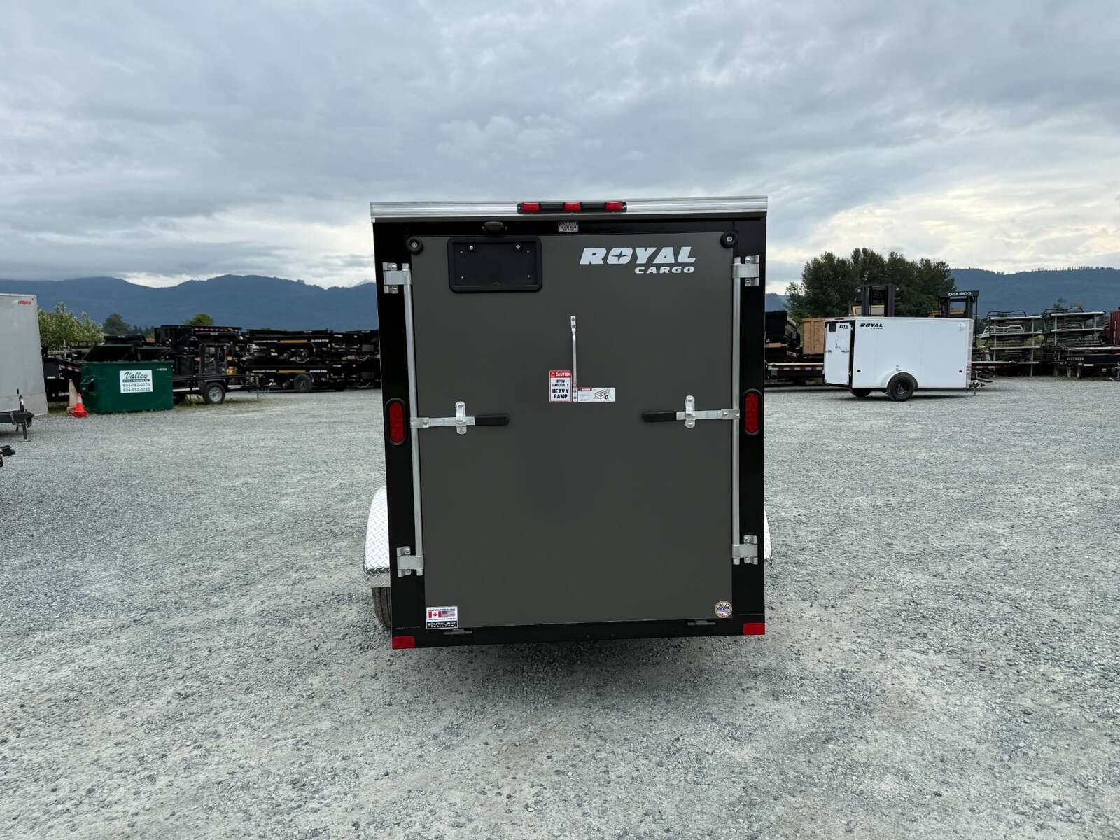 Photo of 2026 Royal Cargo 5x10 Cargo Enclosed Trailer V Nose Ramp Door Charcoal Grey