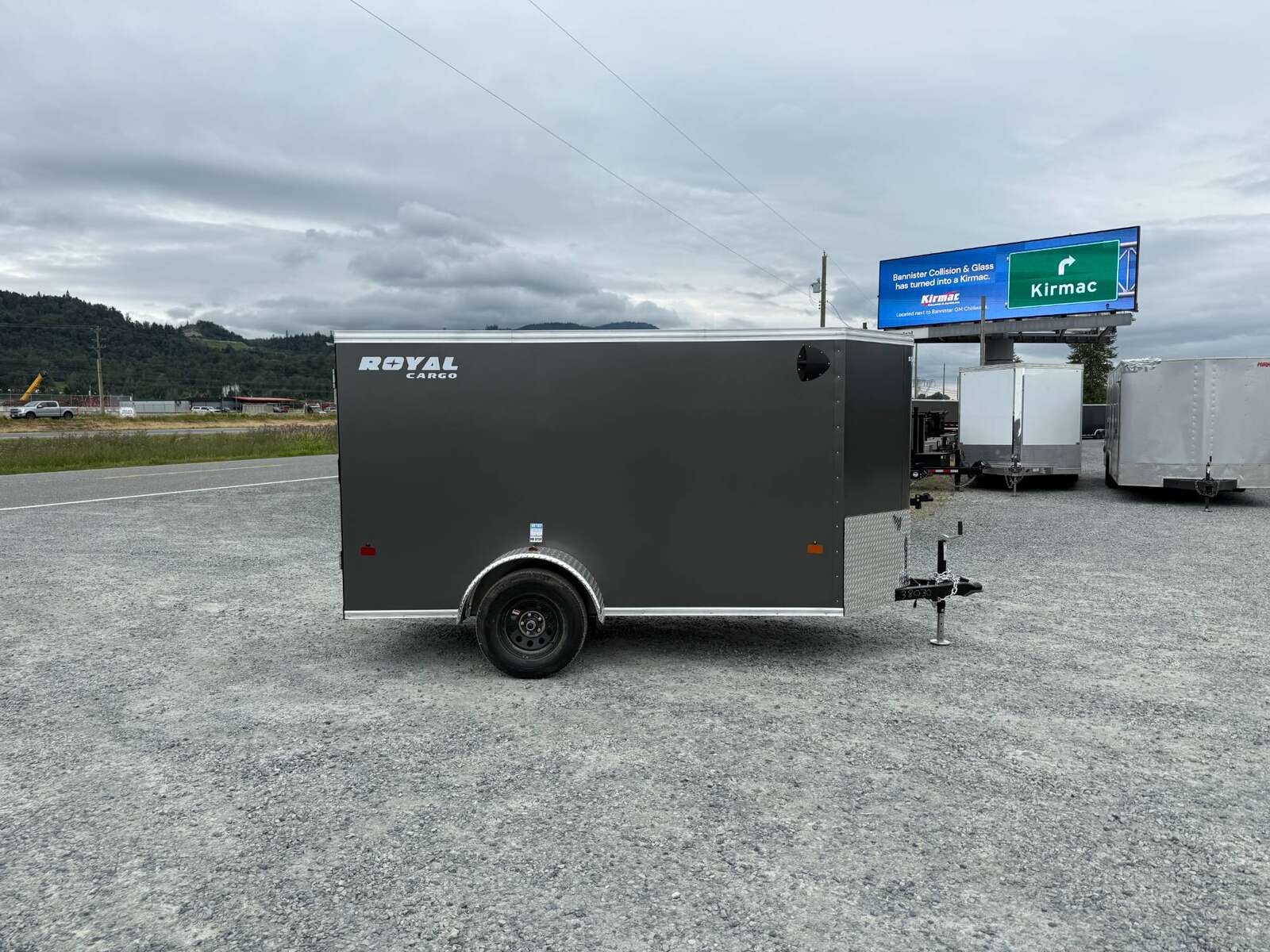 Photo of 2026 Royal Cargo 5x10 Cargo Enclosed Trailer V Nose Ramp Door Charcoal Grey