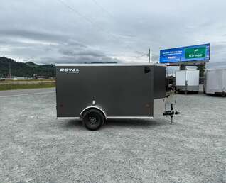 Thumbnail Photo of 2026 Royal Cargo 5x10 Cargo Enclosed Trailer V Nose Ramp Door Charcoal Grey