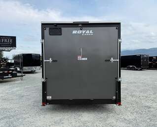 Thumbnail Photo of 2026 Royal 7.5X16 V-NOSE RAMP DOOR EXTRA HEIGHT Cargo / Enclosed Trailer Charcoal Grey 7700lb GVW (GSR)
