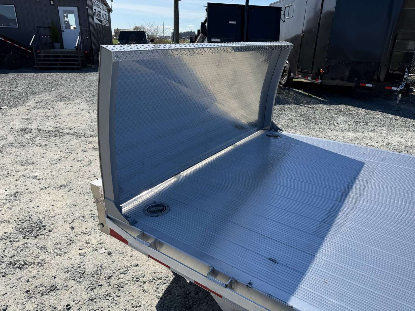 Photo of 2026 Suretrac 7x18 Aluminum Car Hauler Flat Deck Trailer 7000lb GVW w/ Front Shield & Loading Ramps