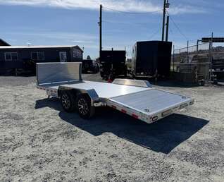 Thumbnail Photo of 2026 Suretrac 7x18 Aluminum Car Hauler Flat Deck Trailer 7000lb GVW w/ Front Shield & Loading Ramps
