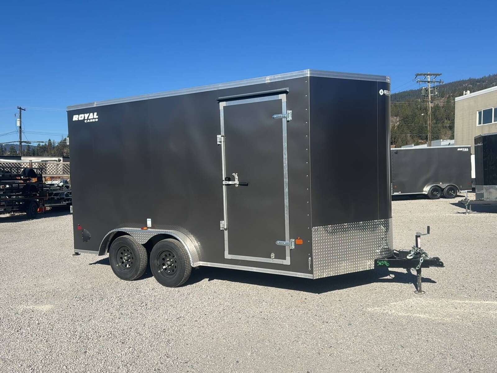 Photo of 2026 Royal 7.5X14 V-NOSE RAMP DOOR EXTRA HEIGHT Cargo / Enclosed Trailer Charcoal Grey 7700lb GVW (GSR)