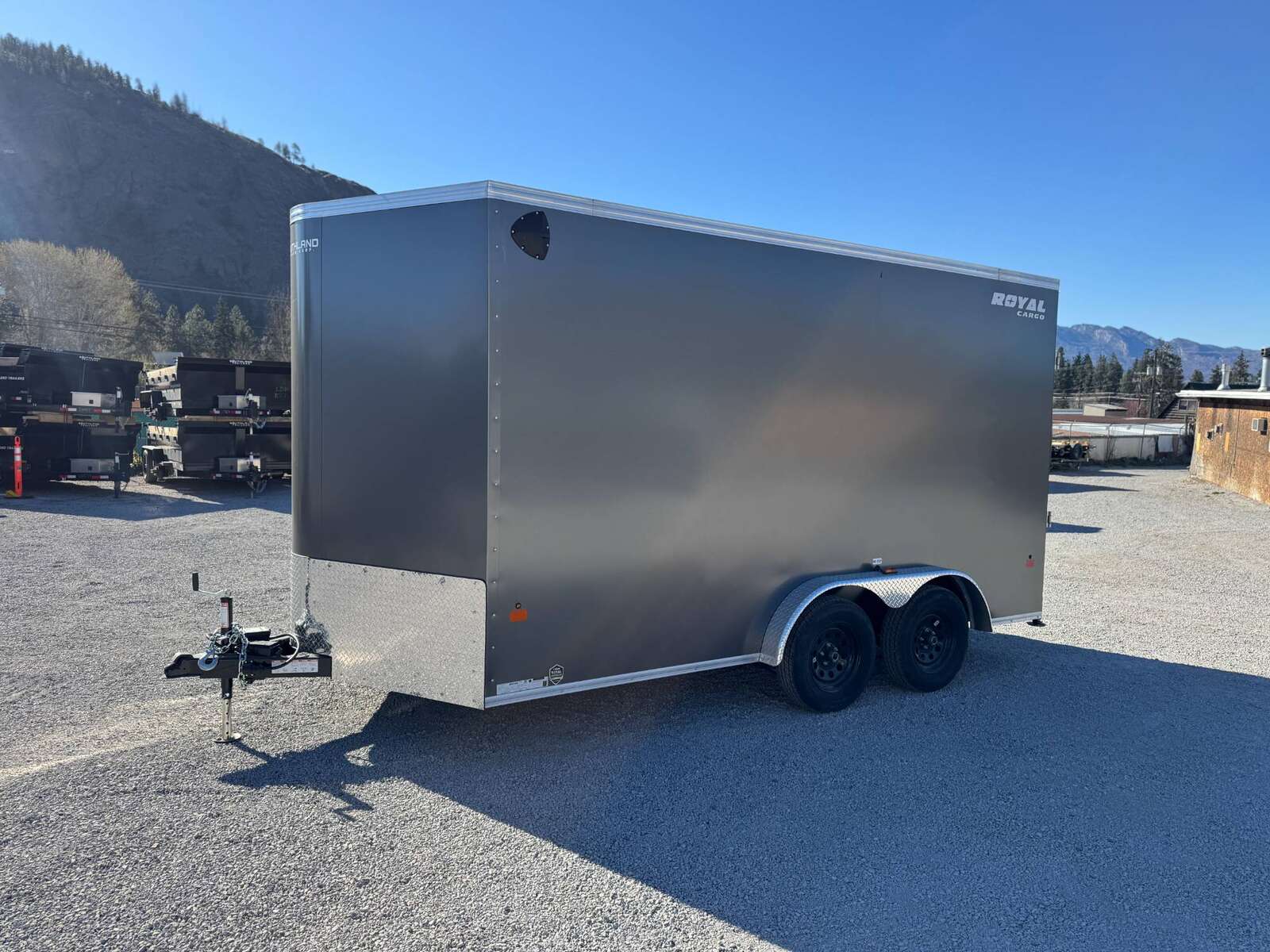 Photo of 2026 Royal 7.5X14 V-NOSE RAMP DOOR EXTRA HEIGHT Cargo / Enclosed Trailer Charcoal Grey 7700lb GVW (GSR)