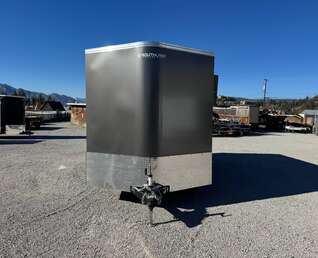 Thumbnail Photo of 2026 Royal 7.5X14 V-NOSE RAMP DOOR EXTRA HEIGHT Cargo / Enclosed Trailer Charcoal Grey 7700lb GVW (GSR)