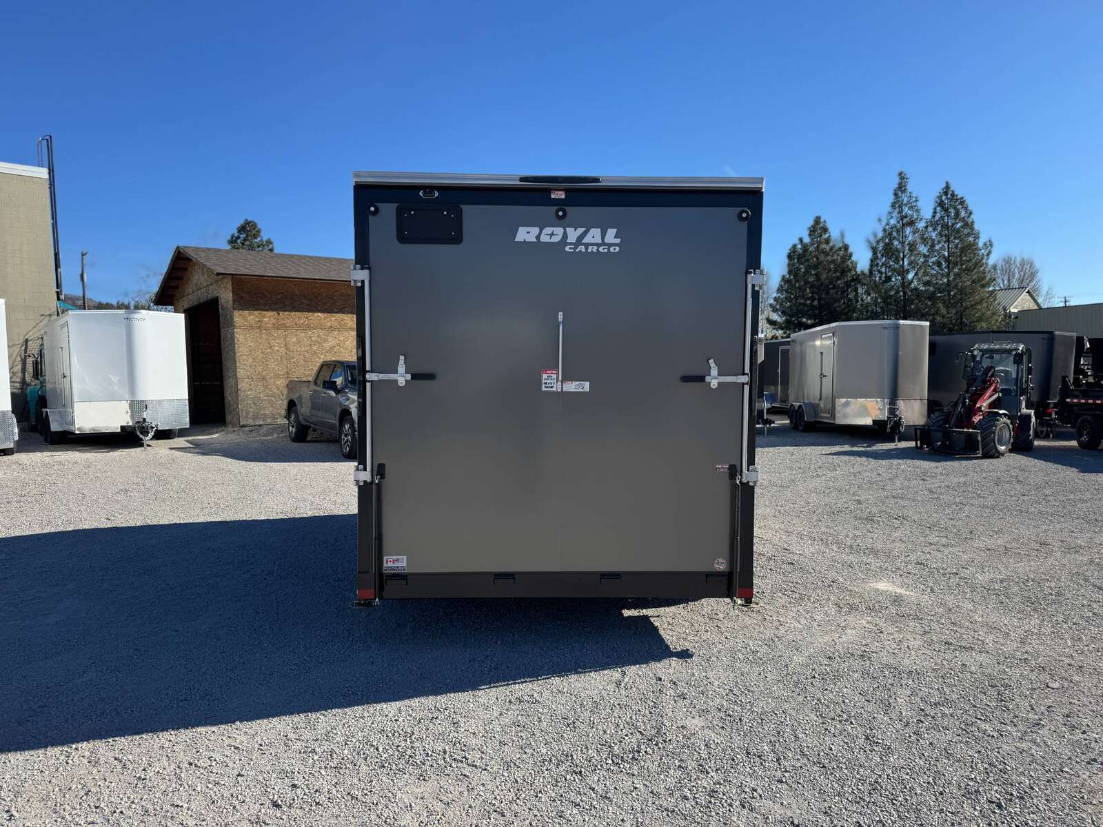 Photo of 2026 Royal 7.5X14 V-NOSE RAMP DOOR EXTRA HEIGHT Cargo / Enclosed Trailer Charcoal Grey 7700lb GVW (GSR)