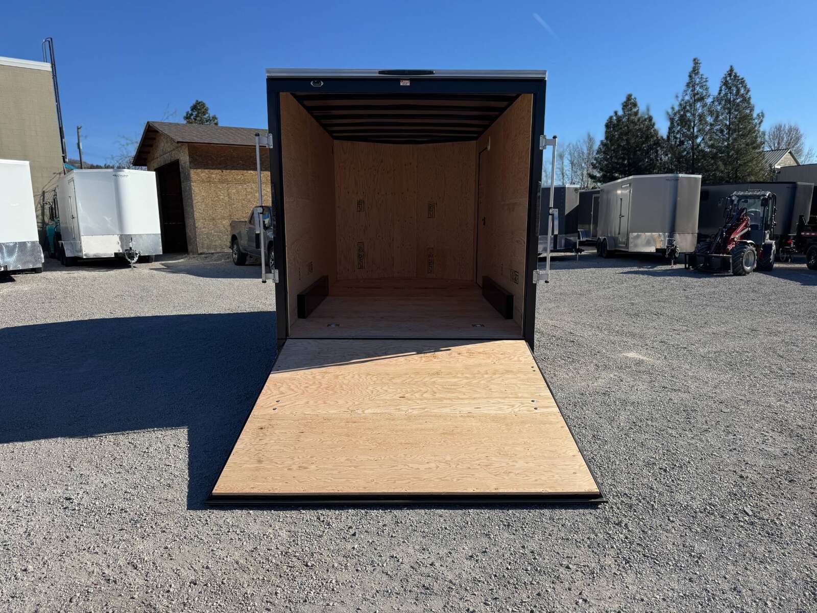 Photo of 2026 Royal 7.5X14 V-NOSE RAMP DOOR EXTRA HEIGHT Cargo / Enclosed Trailer Charcoal Grey 7700lb GVW (GSR)