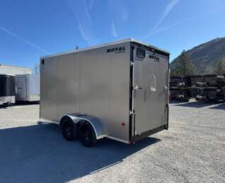 Thumbnail Photo of 2026 Royal Cargo 7X14 V Nose 7700LB GVW RAMP DOOR Pewter Enclosed Cargo Trailer Extra Tall (GSR)