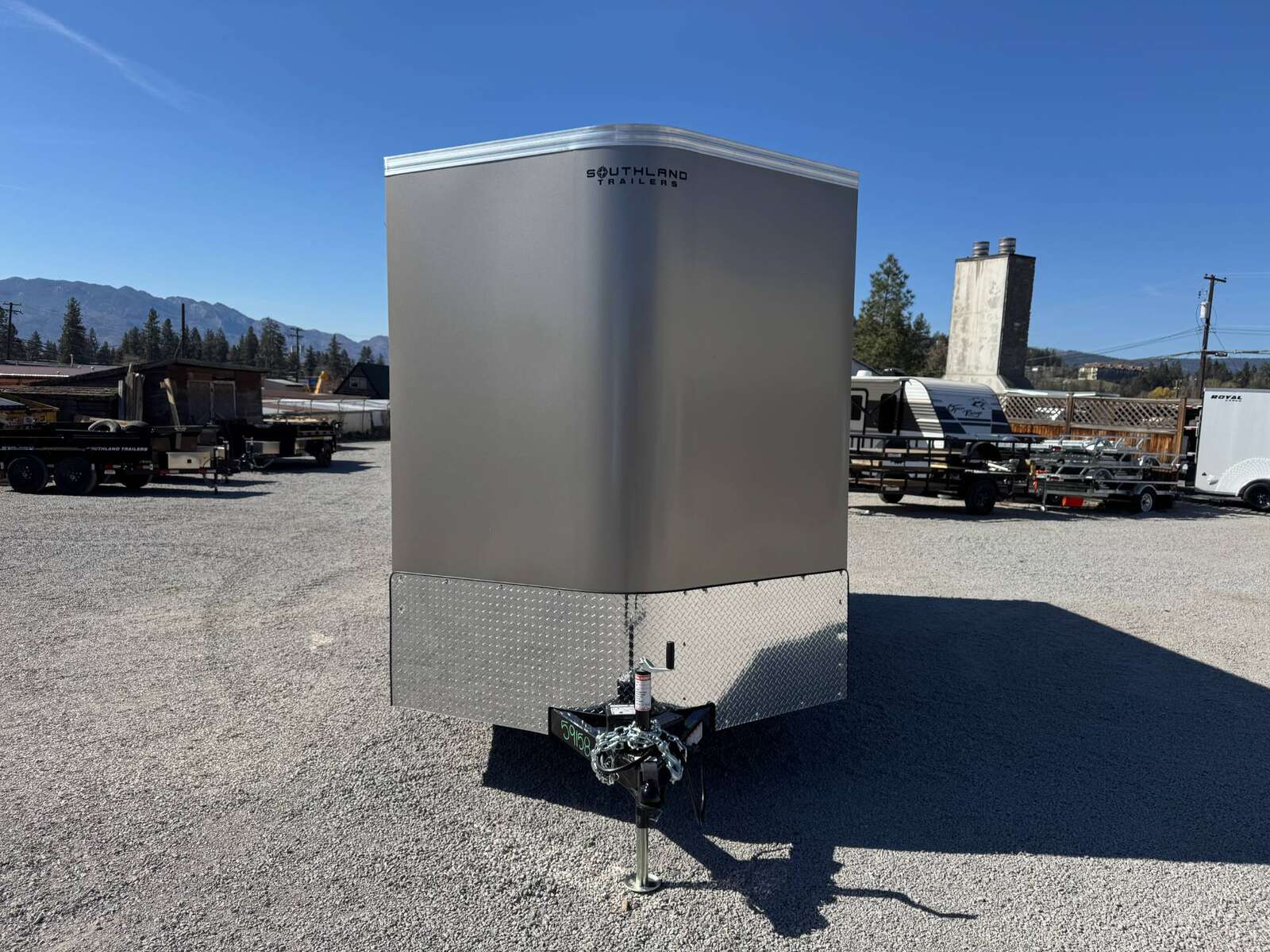 Photo of 2026 Royal Cargo 7X14 V Nose 7700LB GVW RAMP DOOR Pewter Enclosed Cargo Trailer Extra Tall (GSR)