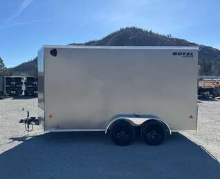 Thumbnail Photo of 2026 Royal Cargo 7X14 V Nose 7700LB GVW RAMP DOOR Pewter Enclosed Cargo Trailer Extra Tall (GSR)