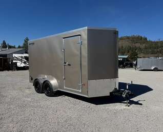 Thumbnail Photo of 2026 Royal Cargo 7X14 V Nose 7700LB GVW RAMP DOOR Pewter Enclosed Cargo Trailer Extra Tall (GSR)