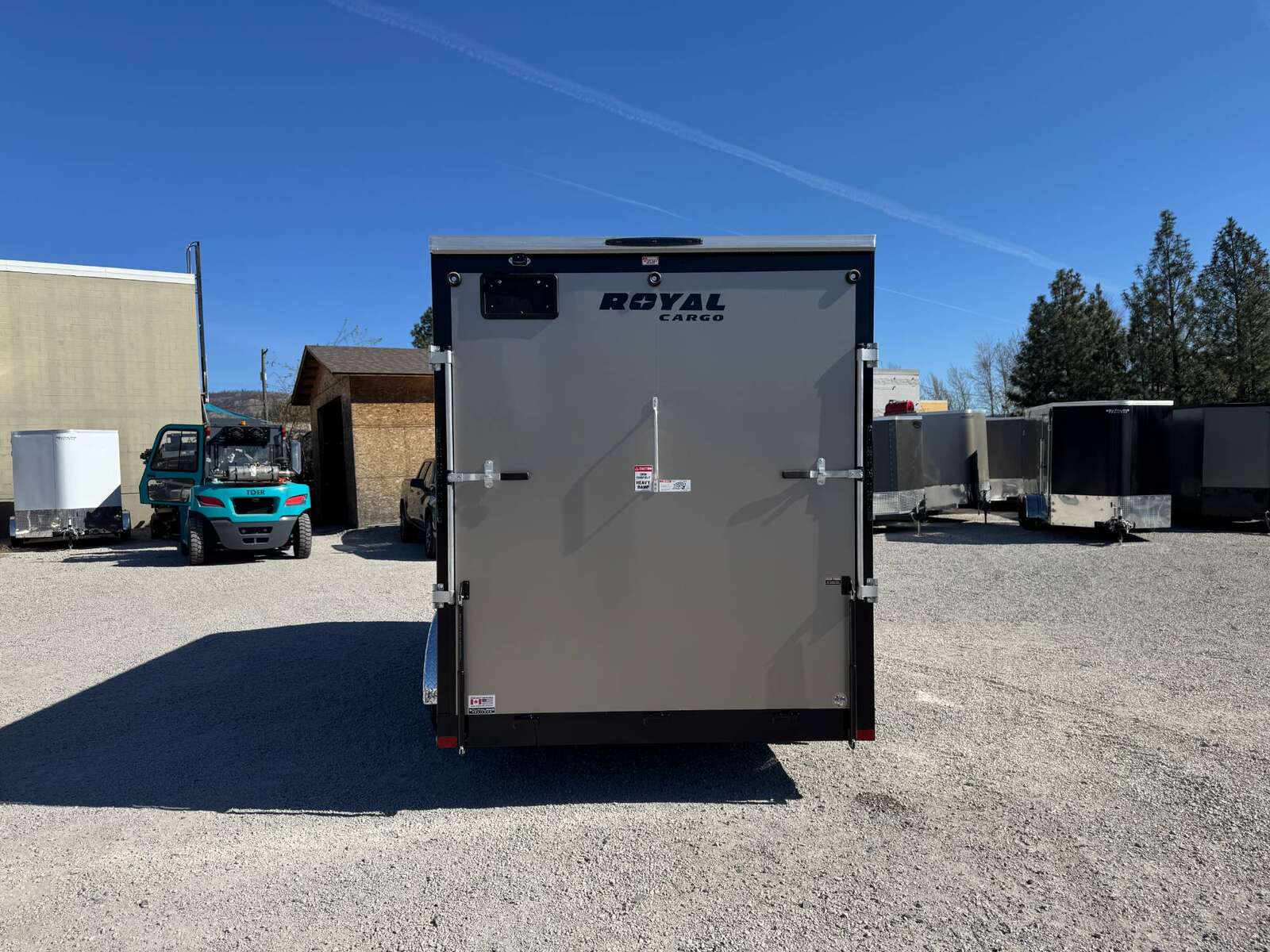 Photo of 2026 Royal Cargo 7X14 V Nose 7700LB GVW RAMP DOOR Pewter Enclosed Cargo Trailer Extra Tall (GSR)