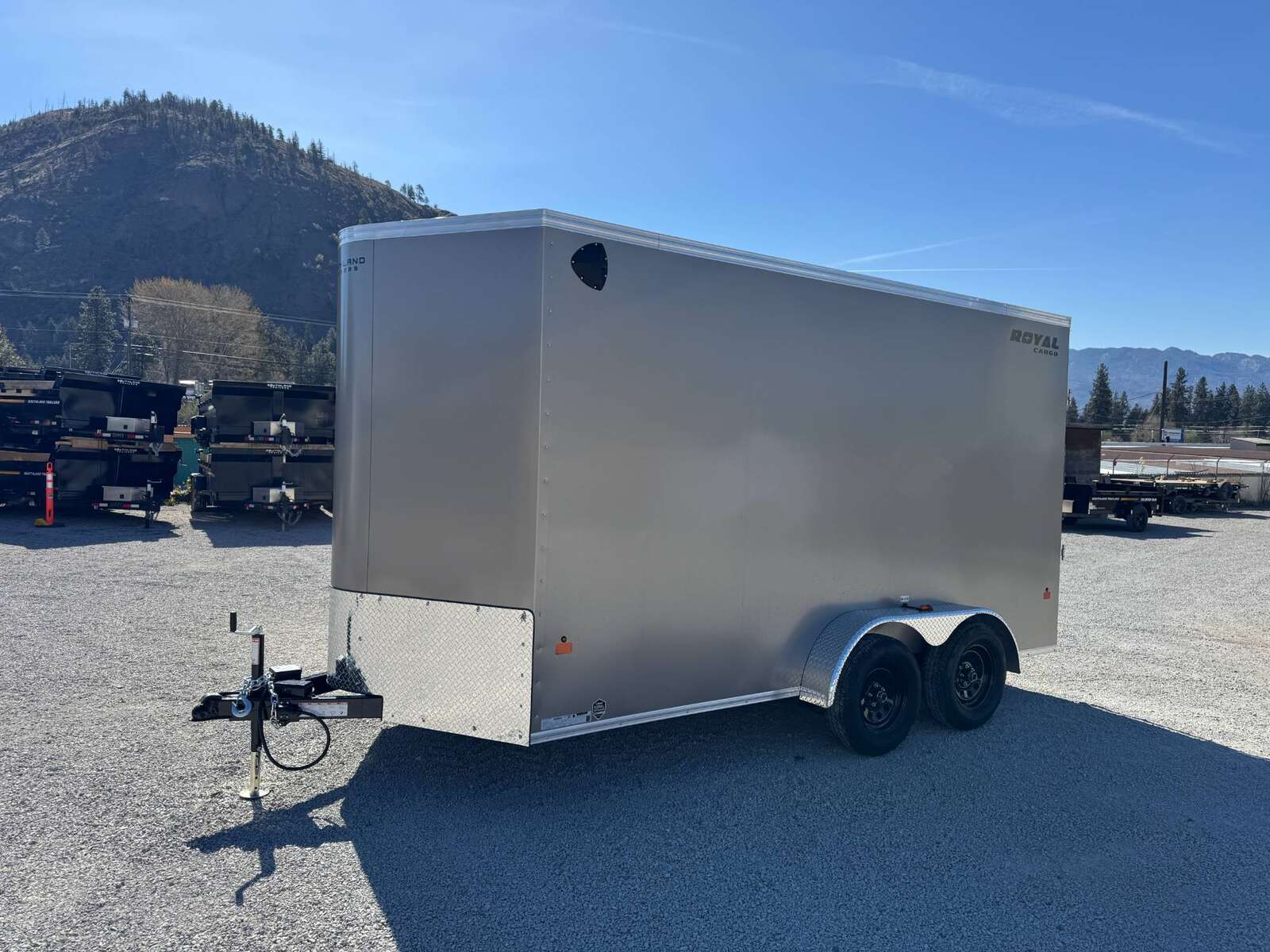 Photo of 2026 Royal Cargo 7X14 V Nose 7700LB GVW RAMP DOOR Pewter Enclosed Cargo Trailer Extra Tall (GSR)