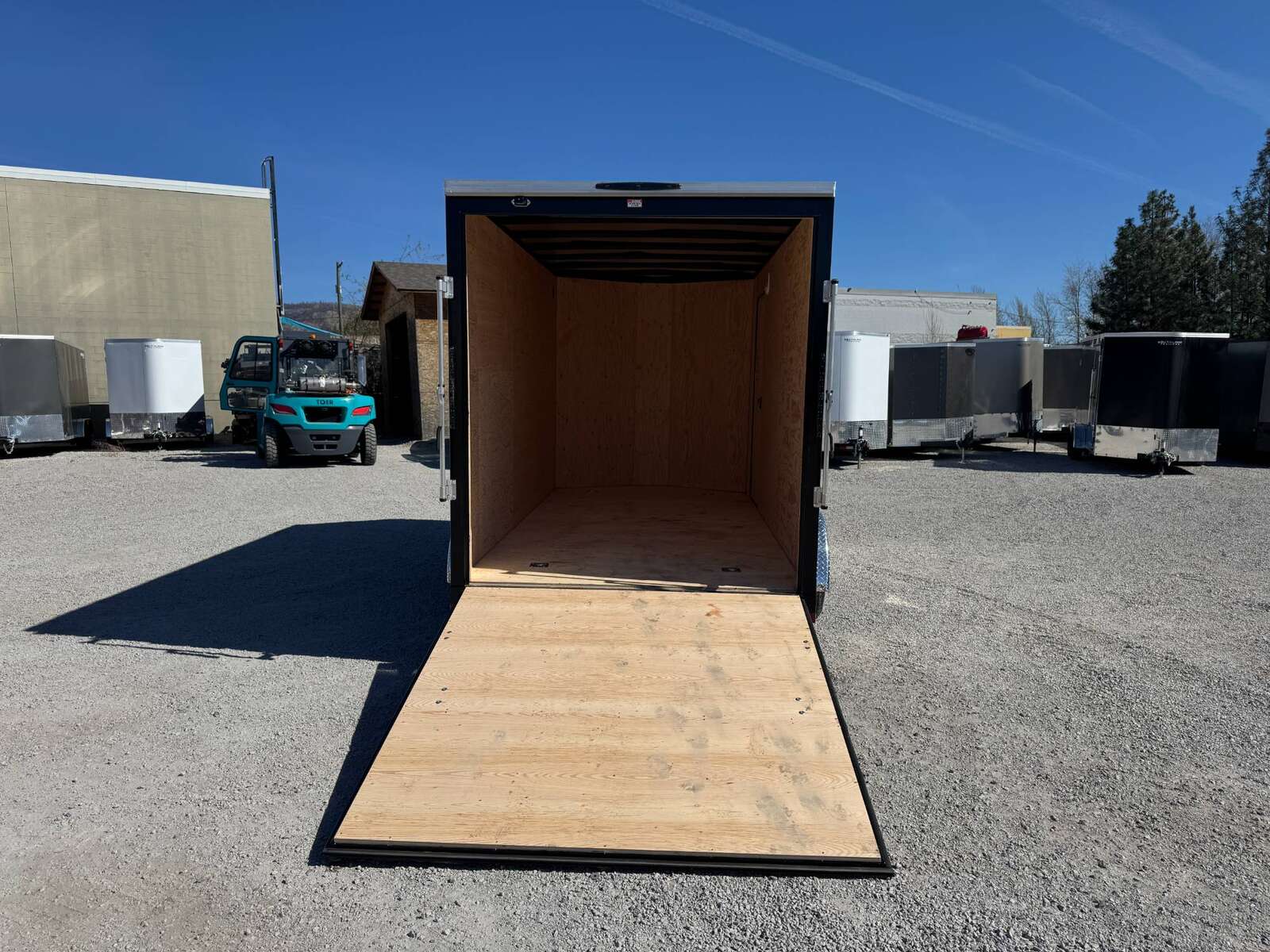 Photo of 2026 Royal Cargo 7X14 V Nose 7700LB GVW RAMP DOOR Pewter Enclosed Cargo Trailer Extra Tall (GSR)
