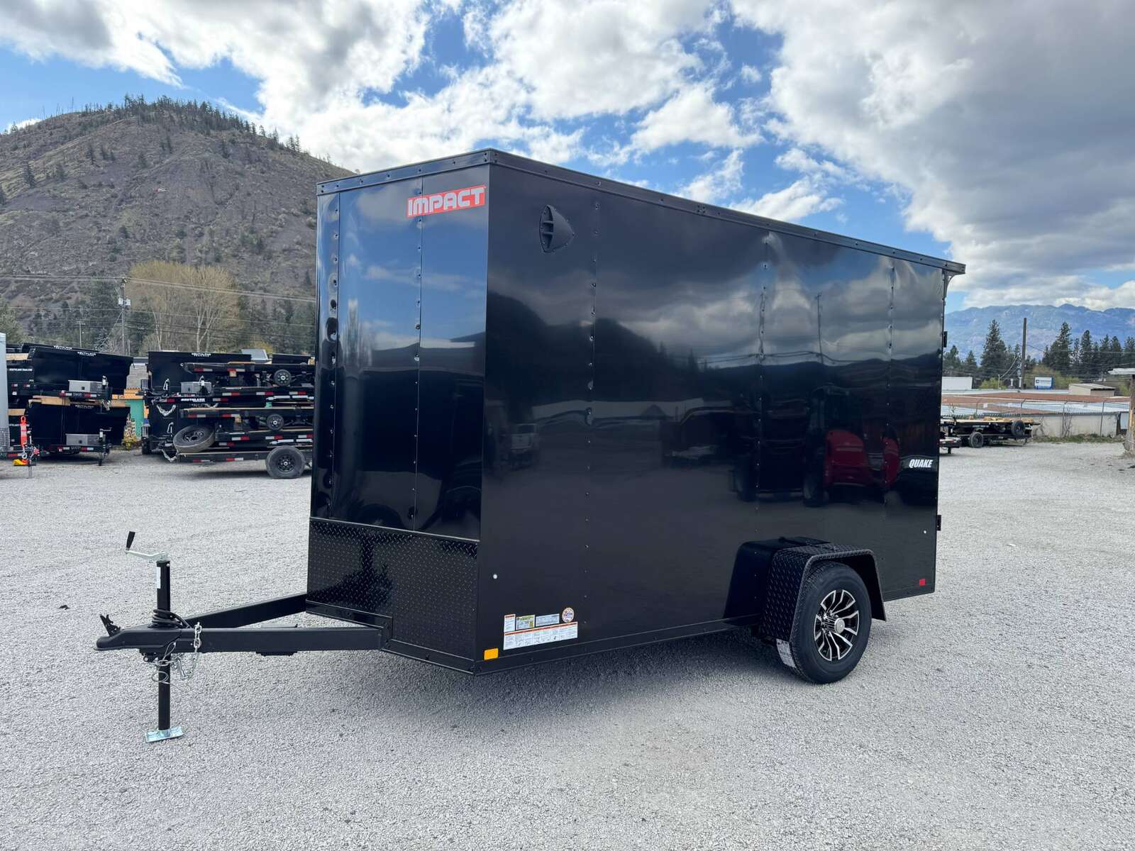 Photo of 2026 Impact Quake 7x12 V Nose Cargo / Enclosed Trailer 5000lb GVW w/ Ramp Door