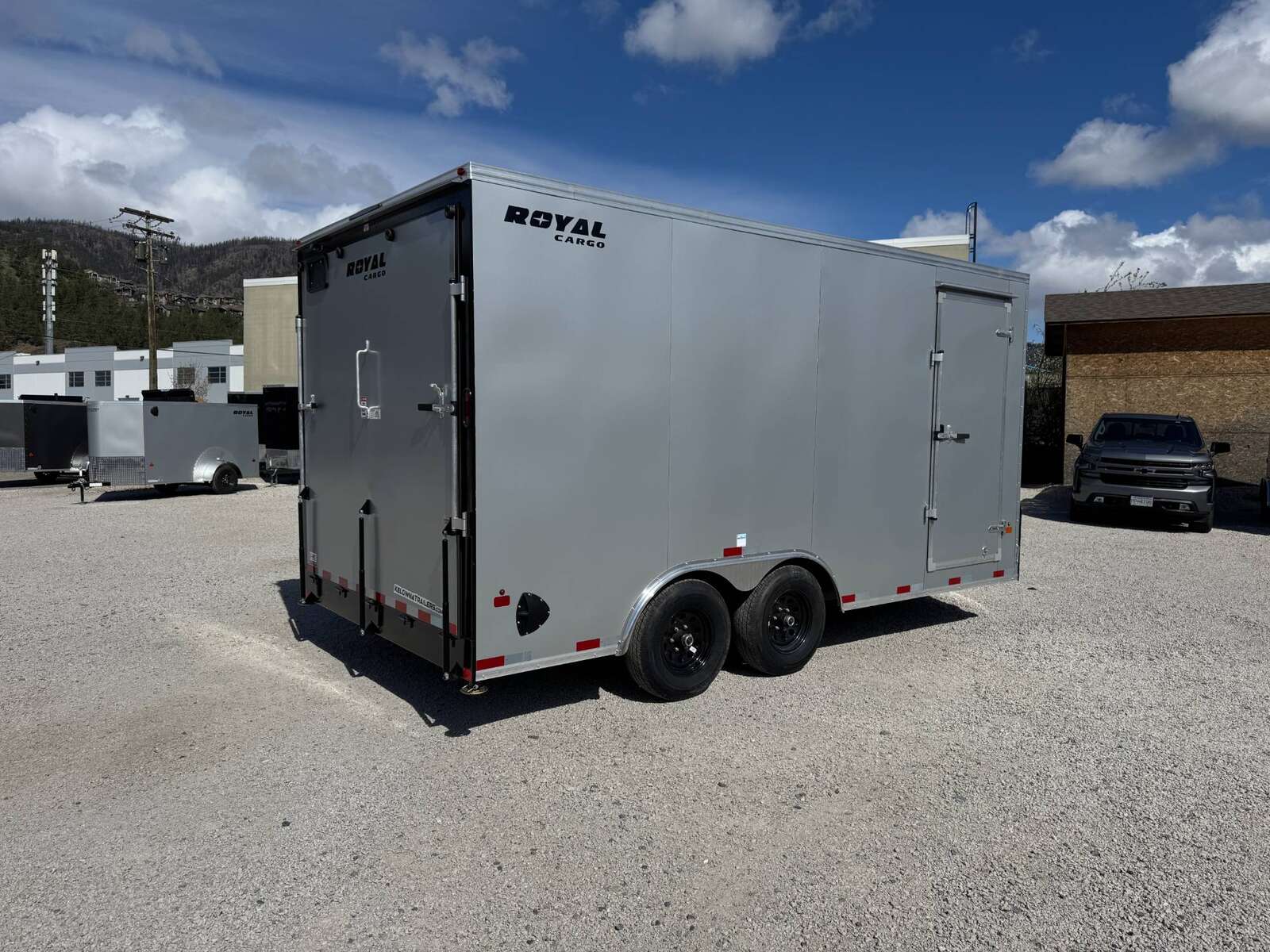 Photo of 2026 Royal Cargo 8.5X16 V NOSE Cargo / Enclosed Trailer SILVER RAMP DOOR EXTRA HEIGHT 11,400LB GVW (GSR)