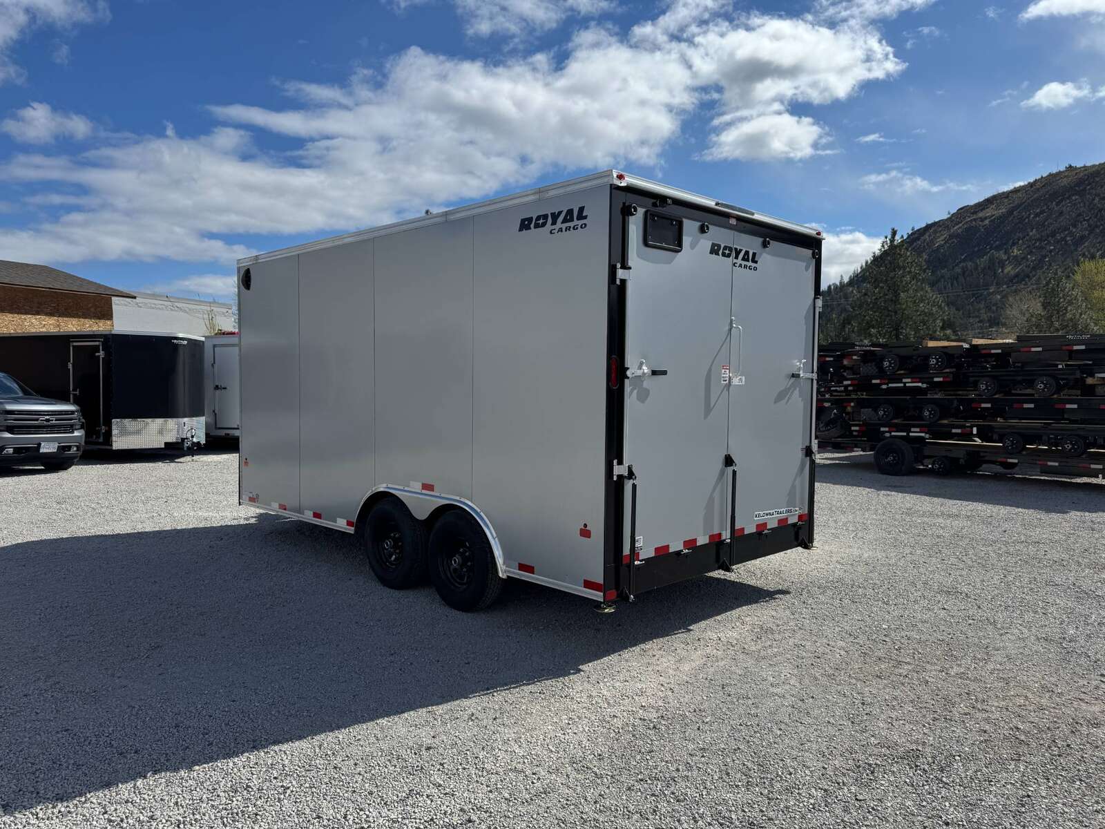 Photo of 2026 Royal Cargo 8.5X16 V NOSE Cargo / Enclosed Trailer SILVER RAMP DOOR EXTRA HEIGHT 11,400LB GVW (GSR)