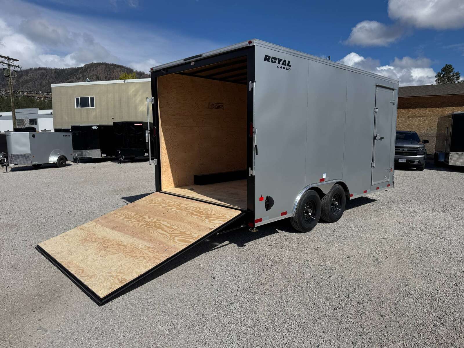 Photo of 2026 Royal Cargo 8.5X16 V NOSE Cargo / Enclosed Trailer SILVER RAMP DOOR EXTRA HEIGHT 11,400LB GVW (GSR)