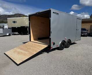 Thumbnail Photo of 2026 Royal Cargo 8.5X16 V NOSE Cargo / Enclosed Trailer SILVER RAMP DOOR EXTRA HEIGHT 11,400LB GVW (GSR)