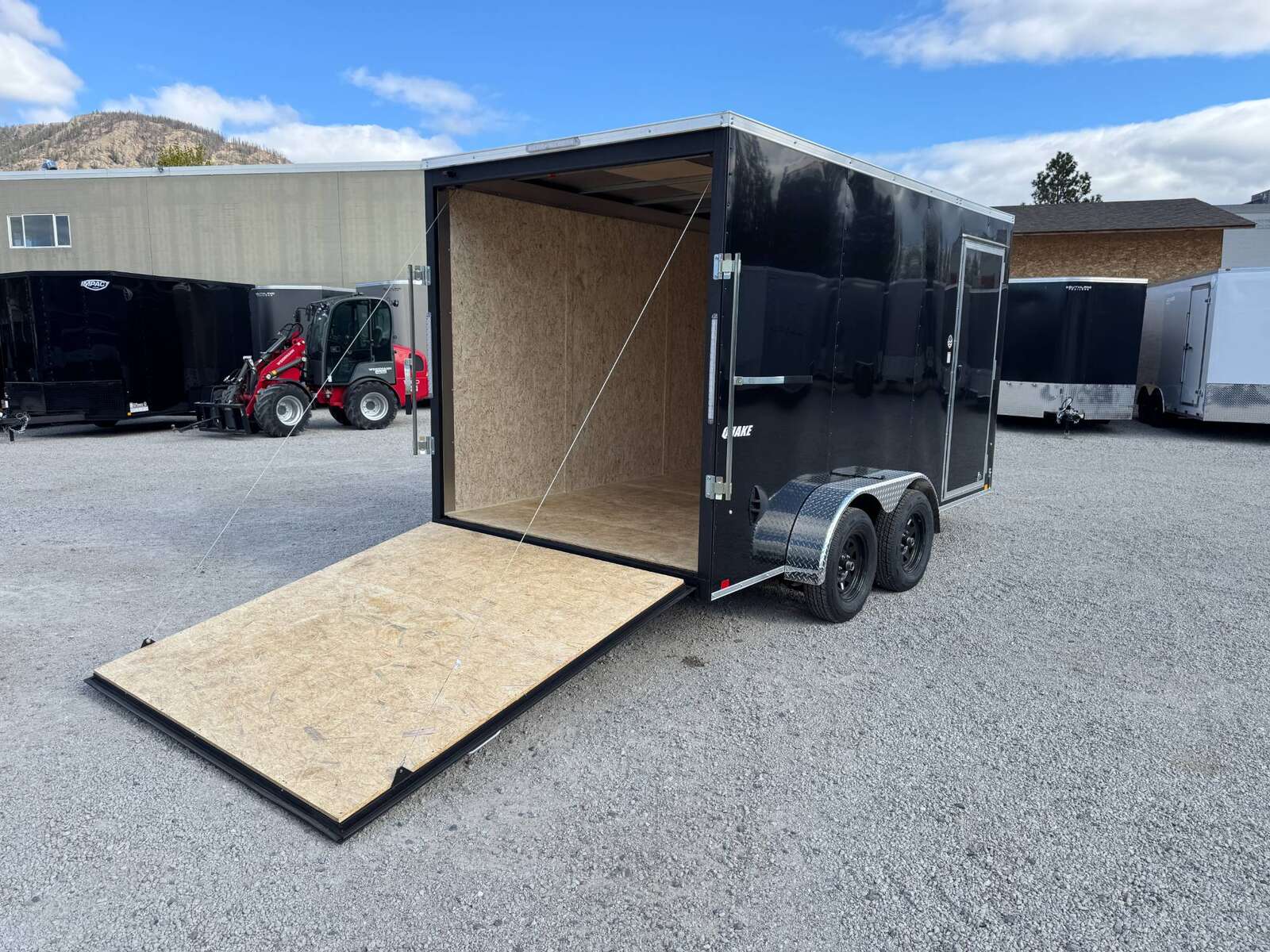 Photo of 2026 Impact 7x14 Quake V Nose Cargo Enclosed Trailer Ramp Door Extra Height Black 7000lb GVW