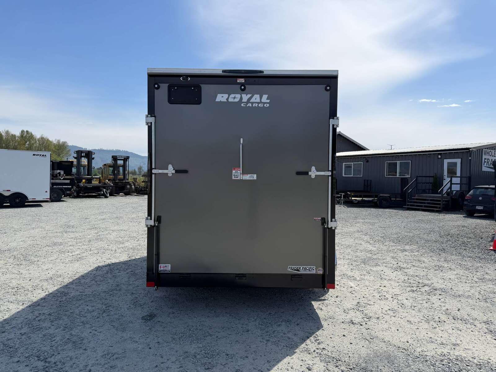 Photo of 2026 Royal Cargo 7X14 V Nose 7700LB GVW RAMP DOOR Charcoal Grey Enclosed Cargo Trailer Extra Tall (GSR)