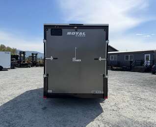 Thumbnail Photo of 2026 Royal Cargo 7X14 V Nose 7700LB GVW RAMP DOOR Charcoal Grey Enclosed Cargo Trailer Extra Tall (GSR)