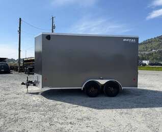 Thumbnail Photo of 2026 Royal Cargo 7X14 V Nose 7700LB GVW RAMP DOOR Charcoal Grey Enclosed Cargo Trailer Extra Tall (GSR)