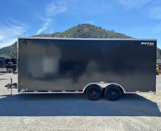 Thumbnail Photo of 2026 Royal Cargo 8.5x20 +V Nose 11,400lb Cargo / Enclosed Trailer Car Hauler Extra Height Ramp Door Black (GSR)